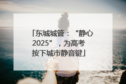 东城城管：“静心2025”，为高考按下城市静音键