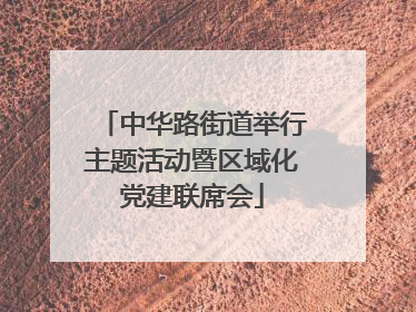 中华路街道举行主题活动暨区域化党建联席会