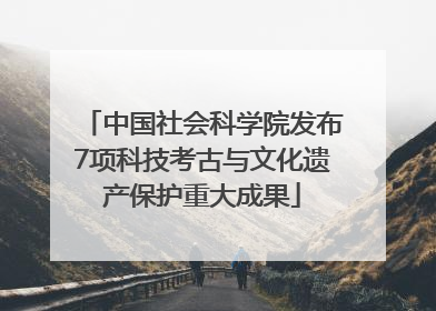 中国社会科学院发布7项科技考古与文化遗产保护重大成果
