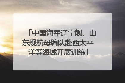 中国海军辽宁舰、山东舰航母编队赴西太平洋等海域开展训练