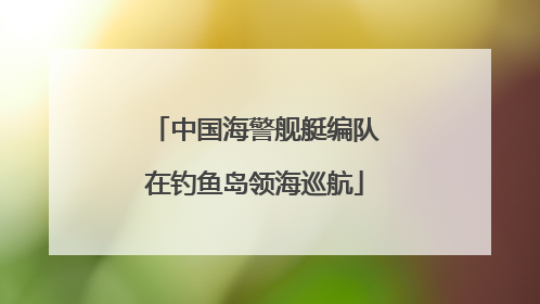 中国海警舰艇编队在钓鱼岛领海巡航