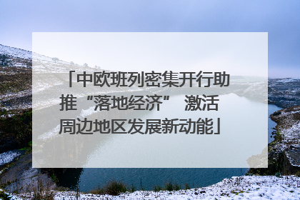 中欧班列密集开行助推“落地经济” 激活周边地区发展新动能