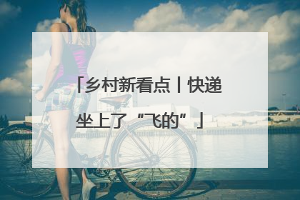 乡村新看点丨快递坐上了“飞的”