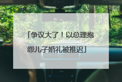 争议大了！以总理抱怨儿子婚礼被推迟