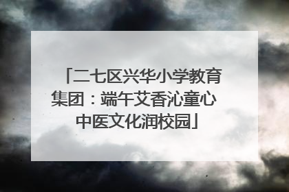 二七区兴华小学教育集团：端午艾香沁童心 中医文化润校园