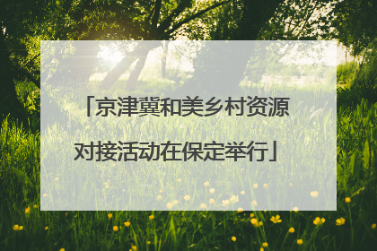 京津冀和美乡村资源对接活动在保定举行