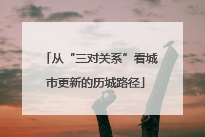 从“三对关系”看城市更新的历城路径