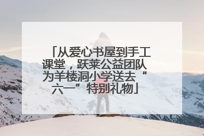 从爱心书屋到手工课堂，跃莱公益团队为羊楼洞小学送去“六一”特别礼物