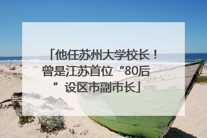 他任苏州大学校长！曾是江苏首位“80后”设区市副市长
