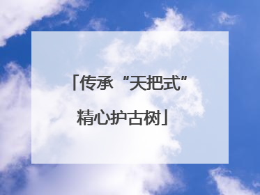 传承“天把式” 精心护古树