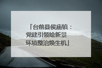 台前县侯庙镇：党建引领绘新景 环境整治焕生机
