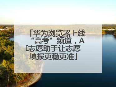 华为浏览器上线“高考”频道，AI志愿助手让志愿填报更稳更准