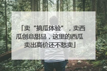 卖“摘瓜体验”，卖西瓜创意甜品，这里的西瓜卖出高价还不愁卖