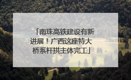南珠高铁建设有新进展！广西这座特大桥系杆拱主体完工