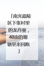 南充嘉陵区下张村里的龙舟赛，40亩的堰塘里来回跑