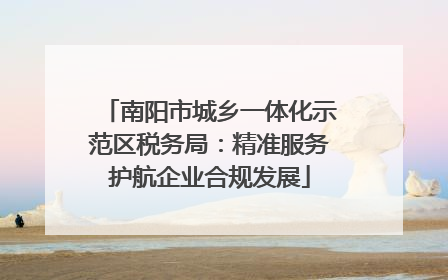 南阳市城乡一体化示范区税务局：精准服务护航企业合规发展