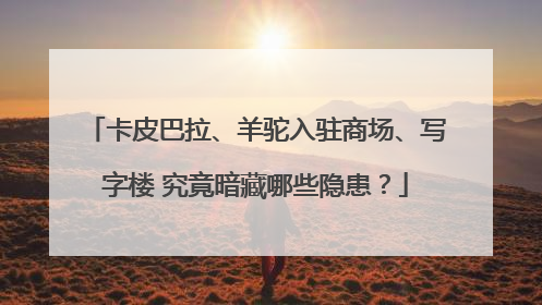 卡皮巴拉、羊驼入驻商场、写字楼 究竟暗藏哪些隐患？