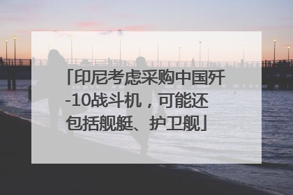 印尼考虑采购中国歼-10战斗机，可能还包括舰艇、护卫舰
