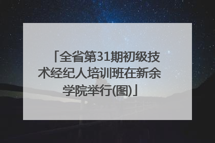 全省第31期初级技术经纪人培训班在新余学院举行(图)