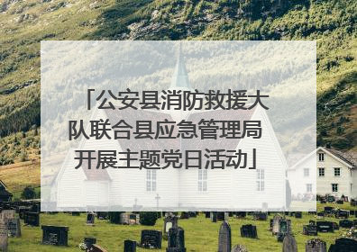 公安县消防救援大队联合县应急管理局开展主题党日活动