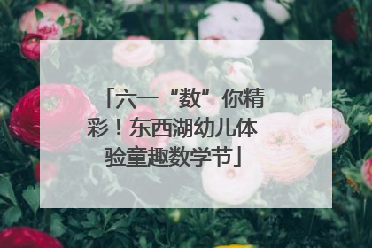 六一“数”你精彩！东西湖幼儿体验童趣数学节