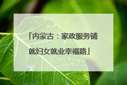 内蒙古：家政服务铺就妇女就业幸福路