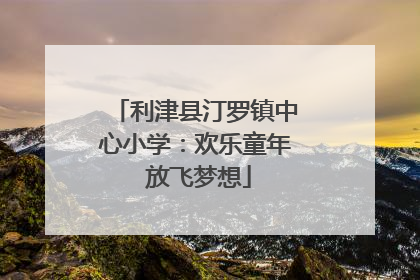 利津县汀罗镇中心小学：欢乐童年 放飞梦想