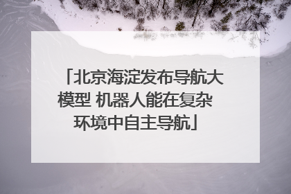 北京海淀发布导航大模型 机器人能在复杂环境中自主导航