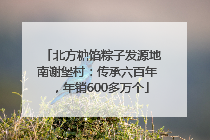北方糖馅粽子发源地南谢堡村：传承六百年，年销600多万个