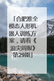 合肥推全模态人形机器人训练方案，请看《浪尖周报》第29期