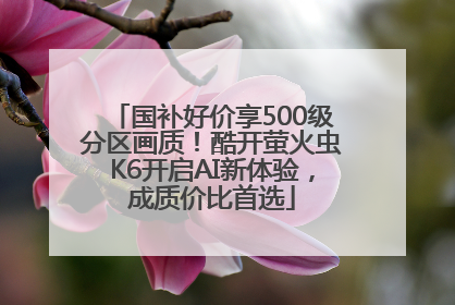 国补好价享500级分区画质！酷开萤火虫K6开启AI新体验，成质价比首选