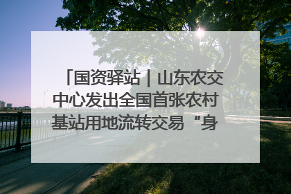 国资驿站｜山东农交中心发出全国首张农村基站用地流转交易“身份证”；“湾区跨境绿运通”上线