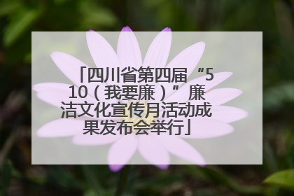 四川省第四届“510（我要廉）”廉洁文化宣传月活动成果发布会举行