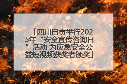 四川自贡举行2025年“安全宣传咨询日”活动 为应急安全公益短视频获奖者颁奖