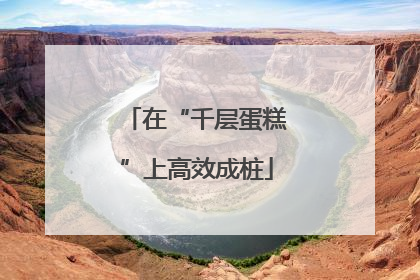 在“千层蛋糕”上高效成桩