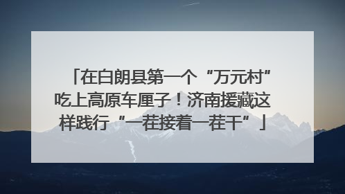 在白朗县第一个“万元村”吃上高原车厘子！济南援藏这样践行“一茬接着一茬干”