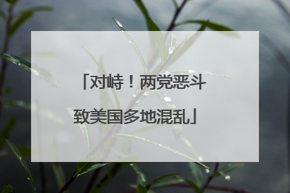 对峙！两党恶斗致美国多地混乱