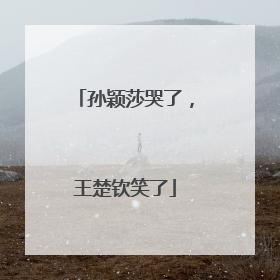 孙颖莎哭了，王楚钦笑了