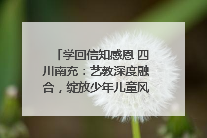 学回信知感恩 四川南充：艺教深度融合，绽放少年儿童风采｜您牵挂的四川