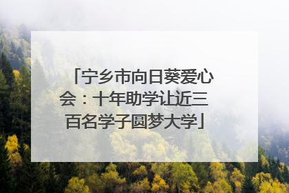 宁乡市向日葵爱心会：十年助学让近三百名学子圆梦大学