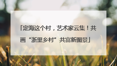 定海这个村，艺术家云集！共画“浙里乡村”共富新图景