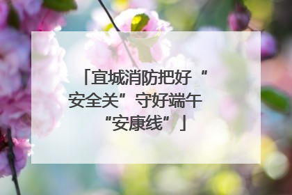 宜城消防把好“安全关”守好端午“安康线”