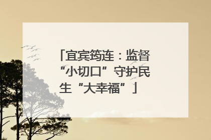 宜宾筠连：监督“小切口”守护民生“大幸福”