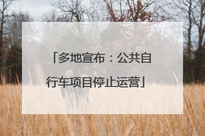 多地宣布：公共自行车项目停止运营