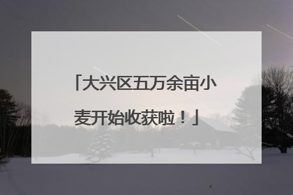 大兴区五万余亩小麦开始收获啦！