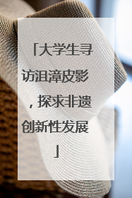 大学生寻访沮漳皮影，探求非遗创新性发展