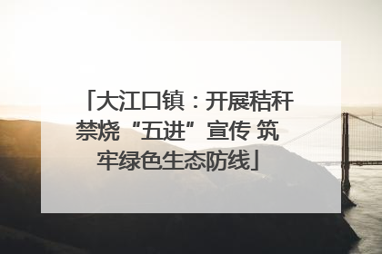 大江口镇：开展秸秆禁烧“五进”宣传 筑牢绿色生态防线