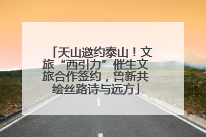 天山邀约泰山！文旅“西引力”催生文旅合作签约，鲁新共绘丝路诗与远方