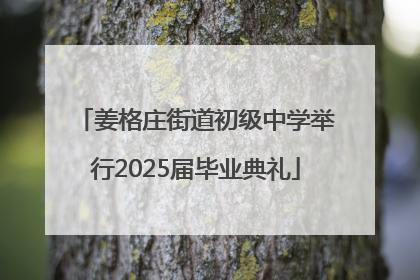 姜格庄街道初级中学举行2025届毕业典礼