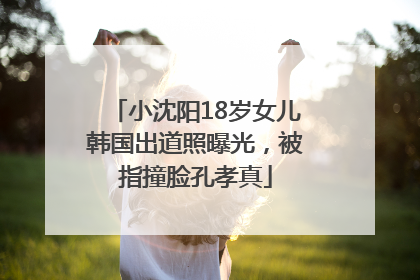 小沈阳18岁女儿韩国出道照曝光，被指撞脸孔孝真